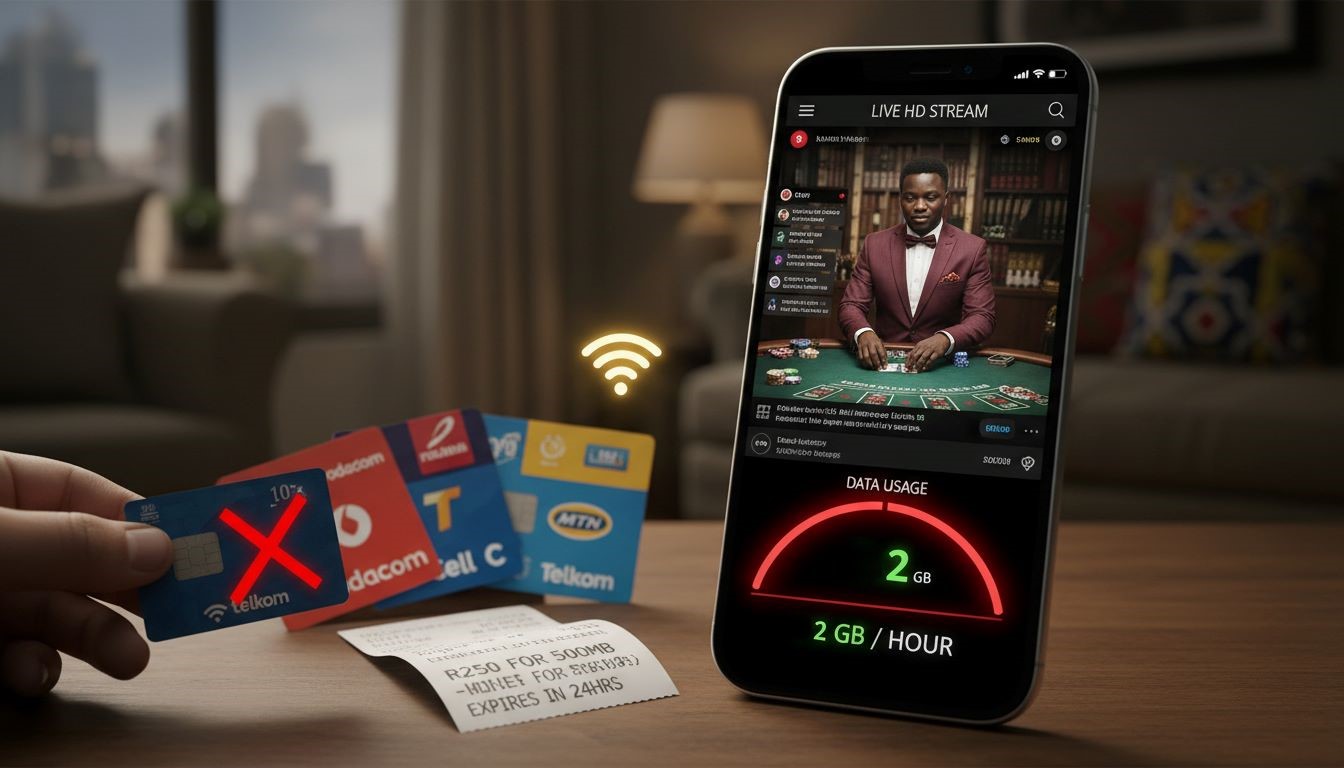 South African mobile data costs vs. live casino streaming